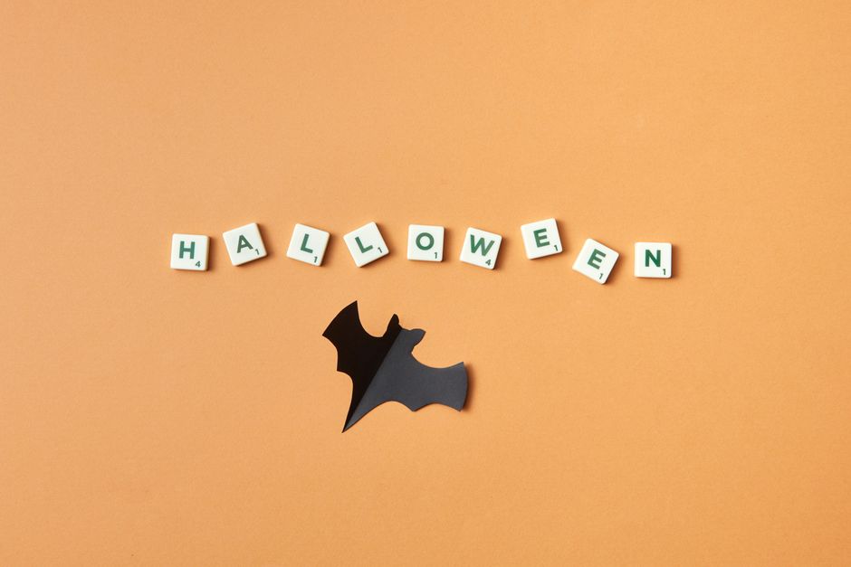 Bat Wall Display around a handmade centerpiece — celebrations · Halloween